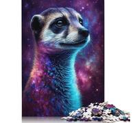 500 Pieces Galaxy Meerkat Jigsaw Puzzles Adults Difficulty Puzzles Strengthen Relationships between Family Members 500pcs (52x38cm)