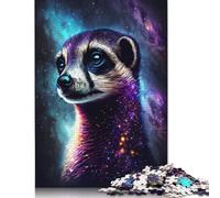 500 Pieces Galaxy Meerkat Jigsaw Puzzles for Adults Jigsaw Puzzle for Family Time Brain Challenge 500pcs (52x38cm)