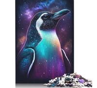 500 Pieces Galaxy Penguin Puzzles Jigsaw Difficulty Puzzle Jigsaw Educational Games Toy 500pcs (52x38cm)