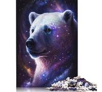 500 Pieces Galaxy Polar Bear Puzzles Jigsaw Adults Difficulty Jigsaw Puzzle Relaxing Games Toy 500pcs (52x38cm)