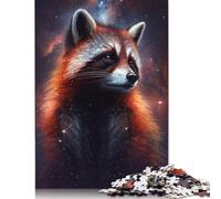 500 Pieces Galaxy Red Raccoon Jigsaw Puzzles Adults Difficulty Jigsaw Puzzles Education Toys Games 500pcs (52x38cm)