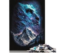 500 Pieces Galaxy Snowy Mountain Jigsaw Puzzles Difficulty Jigsaw Puzzles Education Games Toys 500pcs (52x38cm)