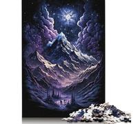 500 Pieces Galaxy Snowy Mountains Puzzle Jigsaw Adults Puzzles Difficulty Jigsaw Educational Game Toy 500pcs (52x38cm)