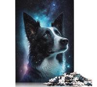 500 Pieces Galaxy Star Border Collie Puzzles Jigsaw Adults Difficulty Puzzles Jigsaw Educational Games Toy Family Decoration 500pcs (52x38cm)