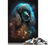 500 Pieces Galaxy Star Poodle Jigsaw Puzzles for Adults Wood Jigsaw Family Puzzle Game Stress Reliever Puzzle for Adults 18+ 500pcs (52x38cm)