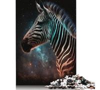 500 Pieces Galaxy Zebra Jigsaw Puzzles Difficulty Jigsaw Puzzles Education Games Toys 500pcs (52x38cm)