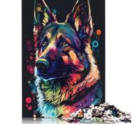 500 Pieces German Shepherd Style 1 Jigsaw Puzzles for Adults Wooden Puzzles for Teenagers Gifts Jigsaw Puzzles for Adult 500pcs (52x38cm)