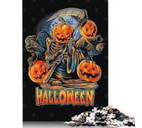 500 Pieces Ghost Pumpkin for Adults Difficult Jigsaw Puzzles Puzzles Wooden Puzzles Educational Game for Adult Teenagers 500pcs (52x38cm)