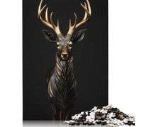 500 Pieces Gold Dark Antelope Jigsaw Puzzles for Adults Puzzle Adult Jigsaw Puzzle Puzzles for Adults Teens 500pcs (52x38cm)