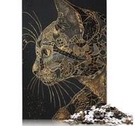 500 Pieces Golden Cat Poster Jigsaw Puzzles Adults Difficulty Jigsaw Puzzles Education Toys Games 500pcs (52x38cm)