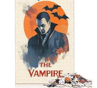 500 Pieces Halloween The Vampire Jigsaw Wooden Puzzle Jigsaws for Adults Family Entertainment Toys 500pcs (52x38cm)