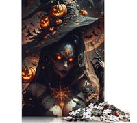 500 Pieces Halloween Witch Puzzle for Adults Puzzle Adult Jigsaw Puzzle Learning Educational Toys 500pcs (52x38cm)
