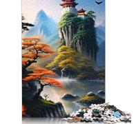 500 Pieces Hidden Kingdom Puzzle Jigsaw Adults Puzzles Difficulty Jigsaw Educational Game Toy 500pcs (52x38cm)