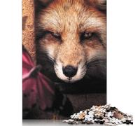 500 Pieces Hiding Fox And Butterfly Jigsaw Puzzles for Adults Wooden Puzzle Educational Game for Adult Teenagers 500pcs (52x38cm)
