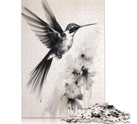 500 Pieces Humming Bird Ink Jigsaw Puzzle Adults Difficulty Puzzles Educational Toy Games Family Decoration 500pcs (52x38cm)