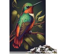 500 Pieces Hummingbird Cute Creative Square Jigsaw Puzzles for Adults And Wooden Puzzles Challenging Game 500pcs (52x38cm)