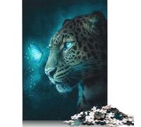 500 Pieces Jaguar And Butterfly Puzzle for Adults Puzzle Adult Jigsaw Puzzle Learning Educational Toys 500pcs (52x38cm)