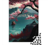 500 Pieces Japanese Cherry Blossoms8 Square Jigsaw Puzzles for Adults And Wooden Puzzles Children Puzzles 500pcs (52x38cm)