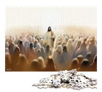500 Pieces 'Jesus Feeds The 5000 for Adults Difficult Jigsaw Puzzles Puzzles Wooden Puzzles Educational Game for Adult Teenagers 500pcs (52x38cm)