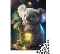500 Pieces Jigsaw Animal Art Koala Jigsaw Educational Game Toy Family Decoration Adults Challenging 500pcs (52x38cm)
