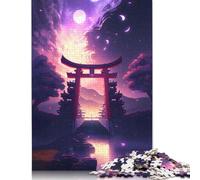 500 Pieces Jigsaw Anime Torii Jigsaw Educational Game Toy Family Decoration Adults Challenging 500pcs (52x38cm)