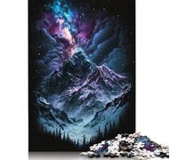 500 Pieces Jigsaw Galaxy Snowy Mountain Jigsaw Educational Game Toy Family Decoration Adults Challenging 500pcs (52x38cm)