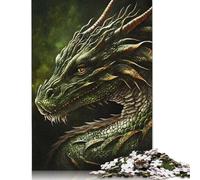 500 Pieces Jigsaw Green Dragon Fantasy Jigsaw Educational Game Toy Family Decoration Adults Challenging 500pcs (52x38cm)