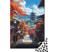 500 Pieces Jigsaw Kyoto Japan Autumn Landscape Puzzle for Adults Woodenboard Puzzles Educational Games Home Decoration Puzzle 500pcs (52x38cm)
