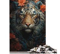 500 Pieces Jigsaw Mystic Tiger Jigsaw Educational Game Toy Family Decoration Adults Challenging 500pcs (52x38cm)