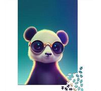500 Pieces Jigsaw Puzzle Adorable Panda 3 Jigsaw Puzzles for Adults Woodenboard Puzzles Challenging Game 500pcs (52x38cm)