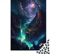 500 Pieces Jigsaw Puzzle Alien Planet Jigsaw Puzzles for Adults Wooden Board Puzzles Challenging Game 500pcs (52x38cm)