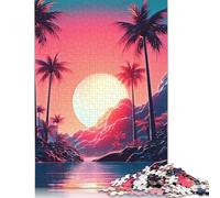 500 Pieces Jigsaw Puzzle Beautiful Sunrise Square Puzzle for for Adults Children, Wooden Puzzle Game 500pcs (52x38cm)