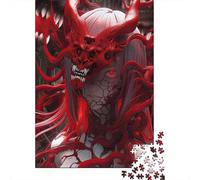 500 Pieces Jigsaw Puzzle Blood Red Shadow Square Puzzle for for Adults Children, Wooden Puzzle Game 500pcs (52x38cm)