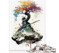 500 Pieces Jigsaw Puzzle Cheery Blossom 30 Square Puzzle for for Adults Children, Wooden Puzzle Game 500pcs (52x38cm)