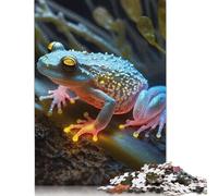 500 Pieces Jigsaw Puzzle Cute Frog Square Puzzle for for Adults Children, Wooden Puzzle Game 500pcs (52x38cm)