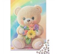 500 Pieces Jigsaw Puzzle for Adults 500 Piece Jigsaw Cute Teddy Bear Jigsaw Puzzles Wooden Puzzle for Adults And Teenagers 500pcs (52x38cm)