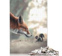 500 Pieces Jigsaw Puzzle for Adults 500 Piece Jigsaw Fox Meets Squirrel Jigsaw Puzzles Wooden Puzzle for Adults And Teenagers 500pcs (52x38cm)