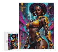 500 Pieces Jigsaw Puzzle for Adults - African Art African Women Puzzles Mobile Fighter Funny Challenging Puzzle Perfect for Game Nights 50 * 70cm