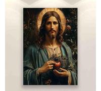 500 Pieces Jigsaw Puzzle for Adults and Teens Sacred Heart of Jesus Christianity for Players Who Like to Challenge The Difficult and Unlock More Complex Patterns in Hd