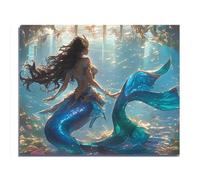 500 Pieces Jigsaw Puzzle for Adults and Teens Tattoo Siren Print Mermaid Colorful Home Decoration New Upgraded Gifts