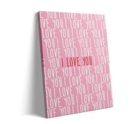 500 Pieces Jigsaw Puzzle for Adults and Teens Valentine's Day Pink Background with Repeated I Love You Words,Romantic Valentine's Day Gift,Love Theme Size