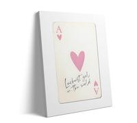 500 Pieces Jigsaw Puzzle for Adults and Teens Valentine's Day Pink Heart Shaped Ace Card with Luckiest Girl in The World Romance