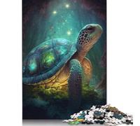 500 Pieces Jigsaw Puzzle for Adults Art Turtle Jigsaws Brain Exercise Challenge Puzzles Game Gift for 500pcs (52x38cm)