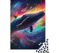 500 Pieces Jigsaw Puzzle for Adults Galaxies Blue Whales Jigsaw Puzzles for Adults Woodenboard Puzzles Decompressing Intellectual Educational Toy 500pcs (52x38cm)