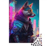 500 Pieces Jigsaw Puzzle for Adults Neon Warrior Jigsaw Puzzles for Adults Woodenboard Puzzles Decompressing Intellectual Educational Toy 500pcs (52x38cm)