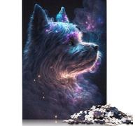 500 Pieces Jigsaw Puzzle for Adults Yorkshire Terrier Galaxy Jigsaw Puzzles for Adults Woodenboard Puzzles Decompressing Intellectual Educational Toy 500pcs (52x38cm)