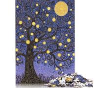 500 Pieces Jigsaw Puzzle for Teenagers Enchanted Forest Moonlit Night Jigsaw Puzzles Aldults Puzzle Wooden Jigsaws Decompression Game Toy Puzzles 500pcs (52x38cm)