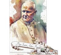 500 Pieces Jigsaw Puzzle for Teenagers 'Pope Saint John Paul II Jigsaw Puzzles Aldults Puzzle Wooden Jigsaws Decompression Game Toy Puzzles 500pcs (52x38cm)