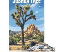 500 Pieces Jigsaw Puzzle Joshua Tree National Park Jigsaw Puzzles for Adults Woodenboard Puzzles Challenging Game 500pcs (52x38cm)