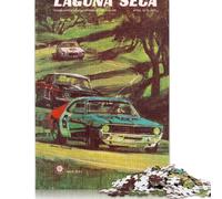 500 Pieces Jigsaw Puzzle Laguna Seca Trans American Sedans Championship April 1970 Square Puzzle for for Adults Children, Wooden Puzzle Game 500pcs (52x38cm)